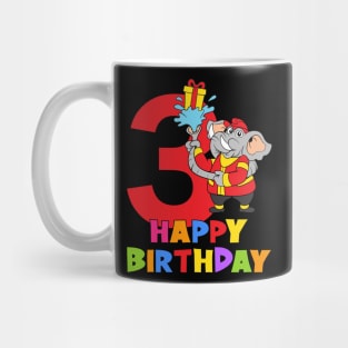 3rd Birthday Party 3 Year Old Three Years Mug